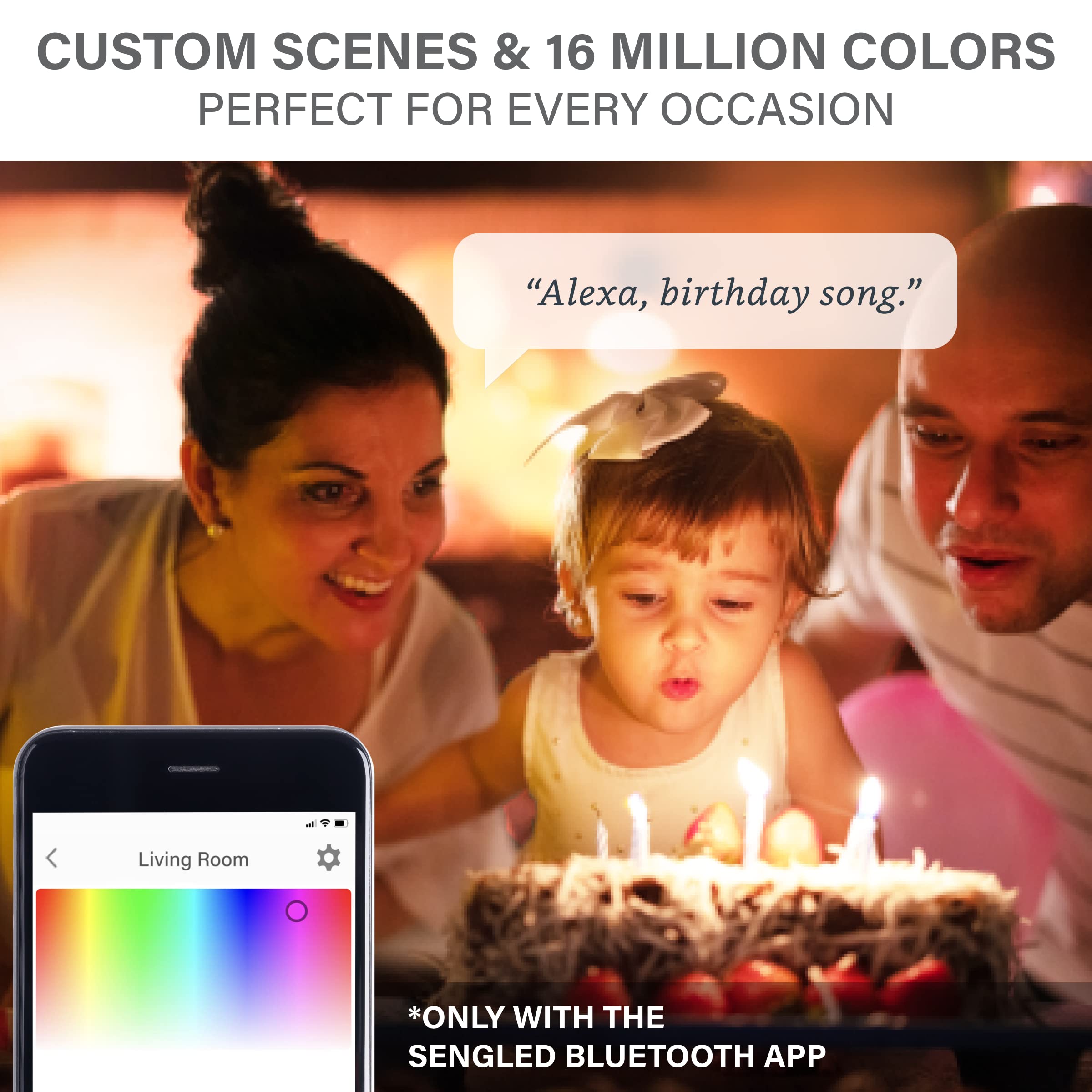 Foto 7 pulgar | Bombilla Inteligente Sengled Alexa/Bluetooth A19 Cambia de Color - Venta Internacional
