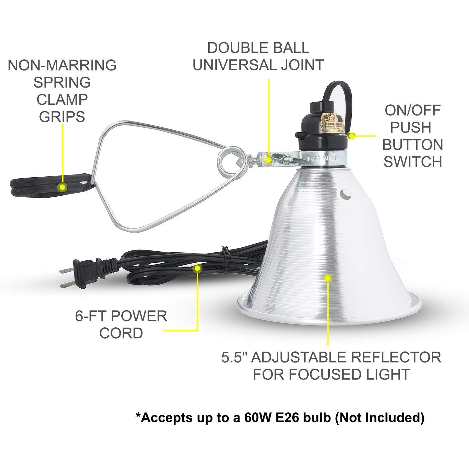 Foto 3 | Lámpara Clamp Light Simple Deluxe Hiwkltclamplightsx6, Paquete De 6 - Venta Internacional.