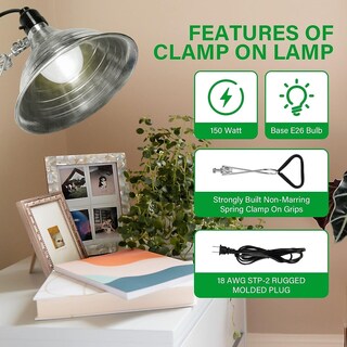 Foto 4 | Clamp Light Simple Deluxe Con Reflector De 8.5 Pulgadas Y 150 W, Paquete De 2 - Venta Internacional.