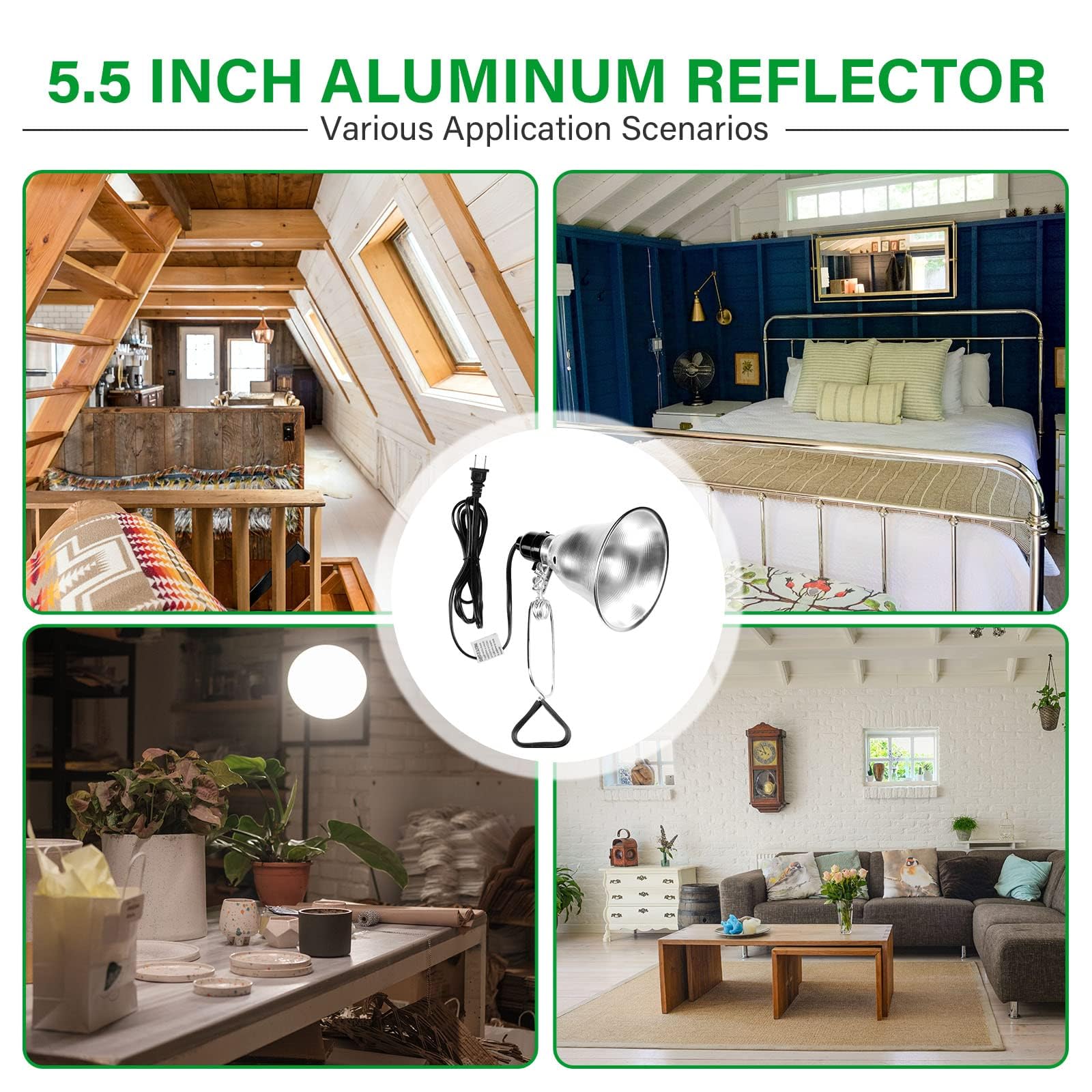 Foto 7 | Enchufe De Lámpara Tipo Pinza Simple Deluxe Con Reflector De Aluminio De 14 Cm - Venta Internacional.