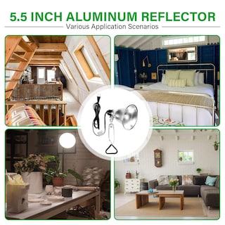 Foto 7 | Enchufe De Lámpara Tipo Pinza Simple Deluxe Con Reflector De Aluminio De 14 Cm - Venta Internacional.