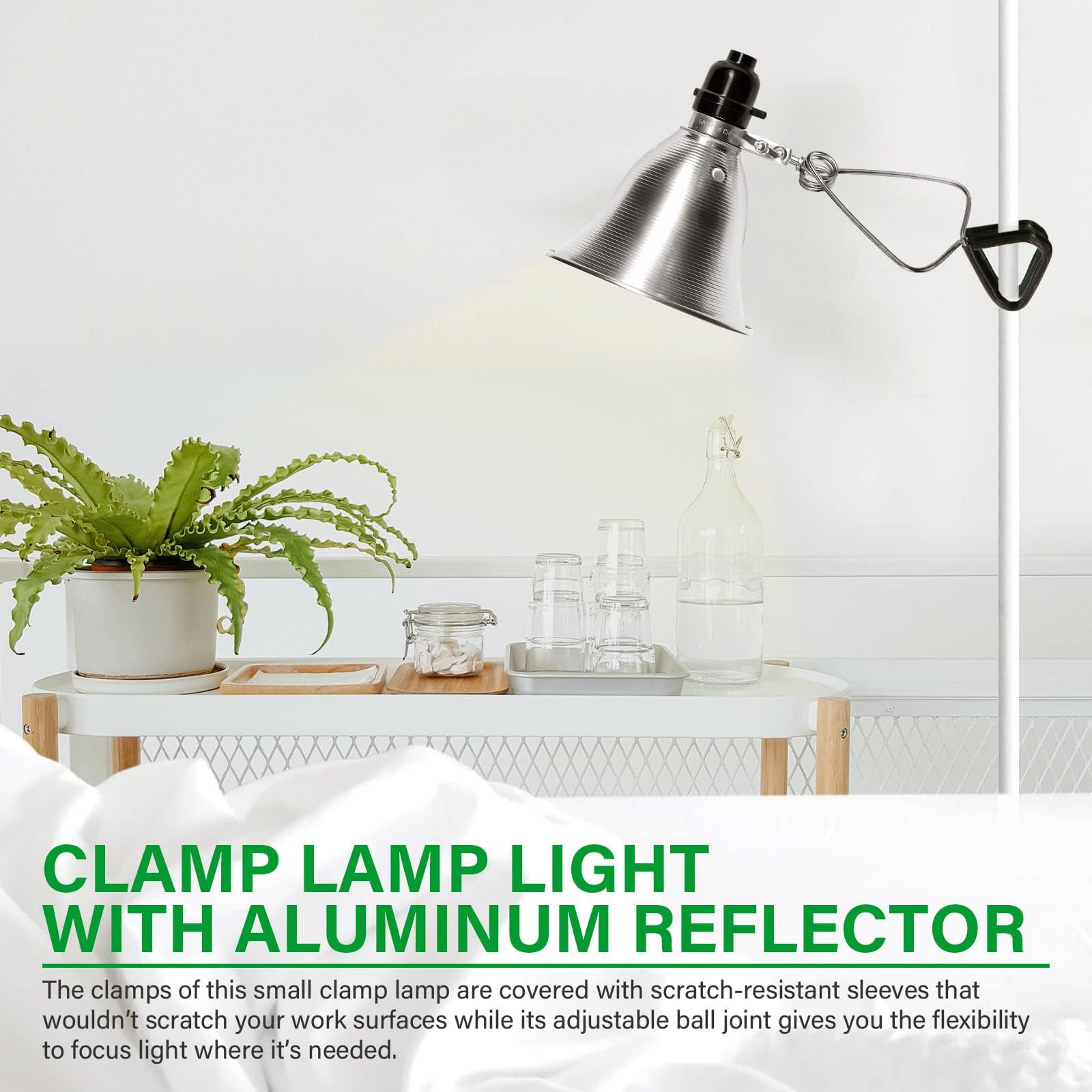 Foto 7 | Lámpara Clamp Simple Deluxe De 60 W Con Reflector De Aluminio De 14 Cm - Venta Internacional.
