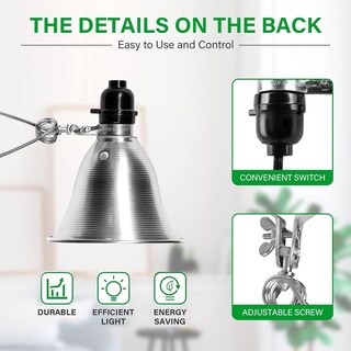 Foto 3 | Enchufe De Lámpara Tipo Pinza Simple Deluxe Con Reflector De 14 Cm, 60 W - Venta Internacional.