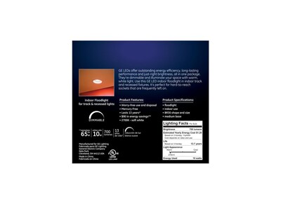 Foto 3 | Bombilla Led Ge Lighting Br30 Para Interiores, 10 W, 700 Lm, Paquete De 2 - Venta Internacional.
