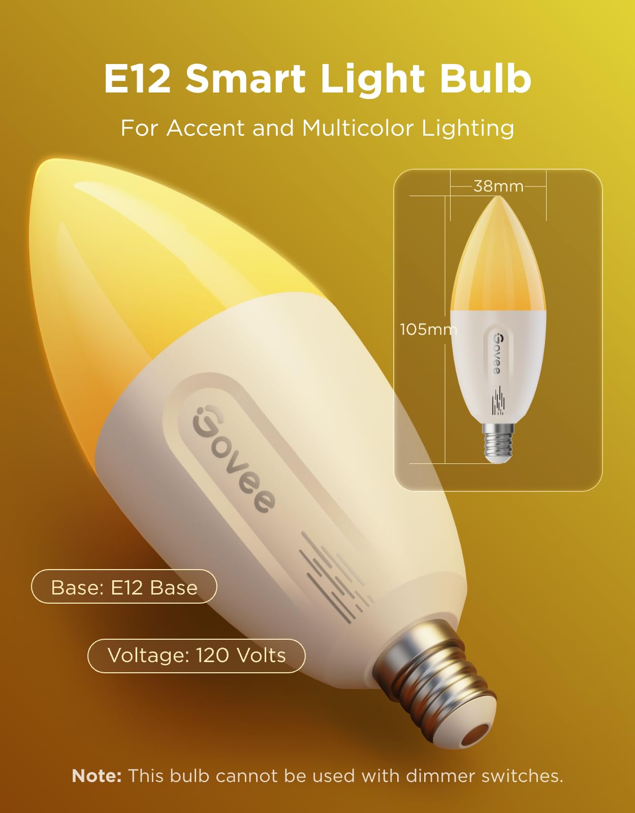 Foto 5 | Bombillas Inteligentes Govee E12 Led Equivalentes A 40 W, Paquete De 4 - Venta Internacional.