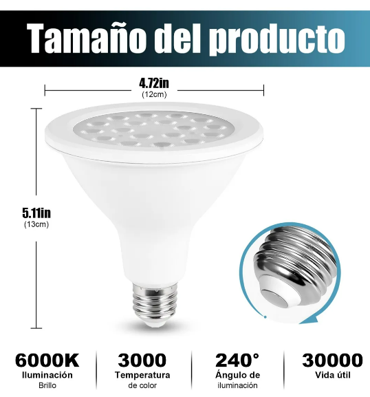 Foto 3 pulgar | Xtellar Bombilla Led 18w E26 Imperdible, Iluminación Brillante 6000k Blanco Cálido, Ahorro Energético Y Elegan