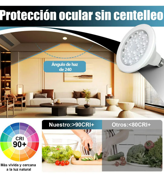 Foto 5 pulgar | Xtellar Bombilla Led 18w E26 Imperdible, Iluminación Brillante 6000k Blanco Cálido, Ahorro Energético Y Elegan