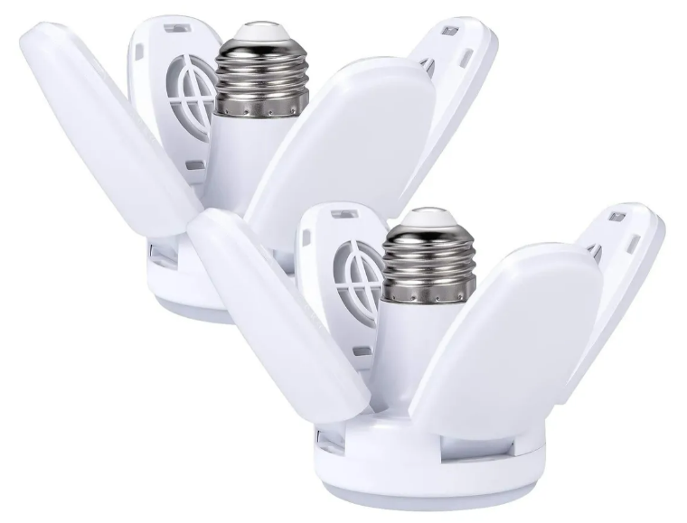 Xtellar, Set De 2 Bombillas Led Luz De Garaje De 28w Y 6000lm Altamente Ajustables
