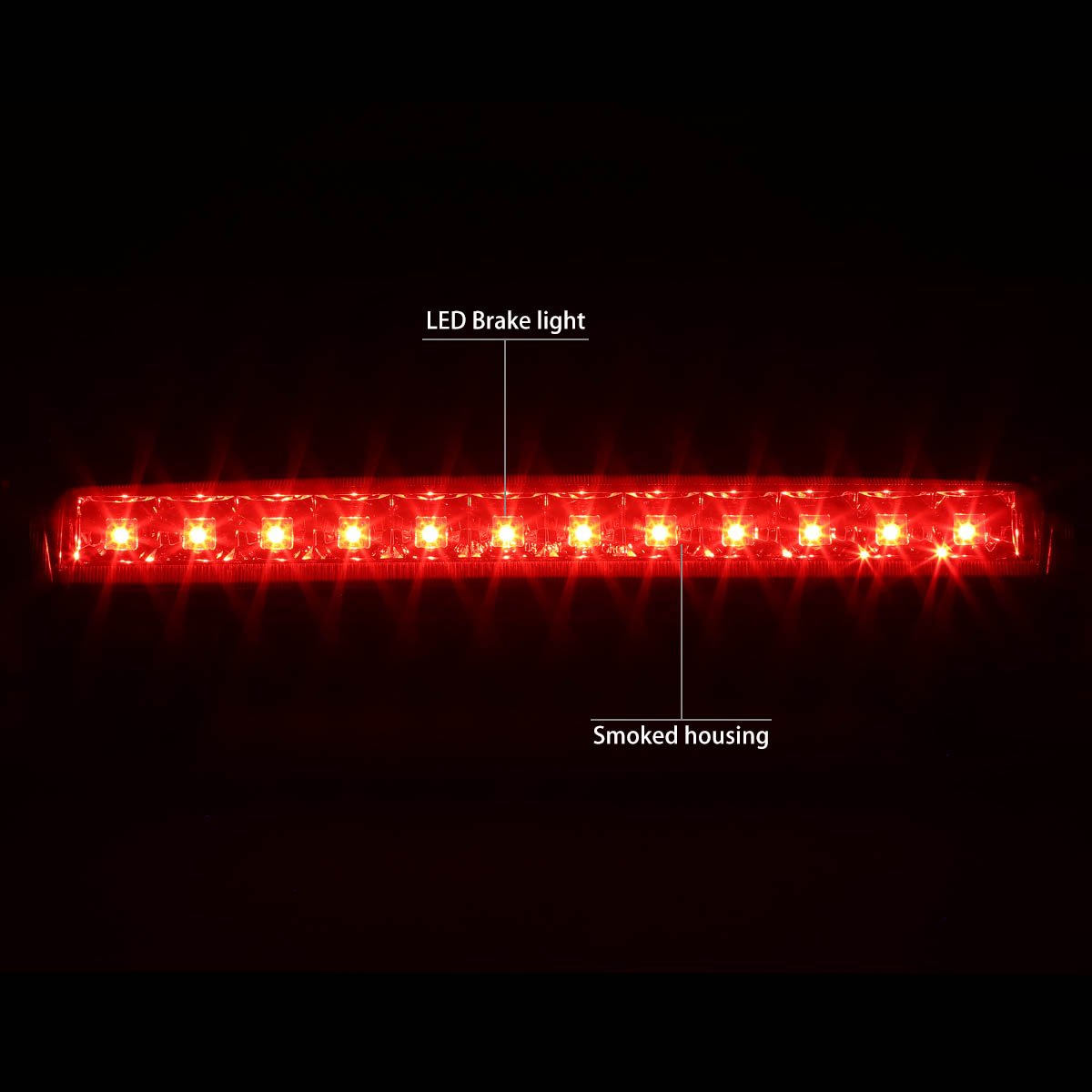 Foto 2 | Tercera Luz De Freno Dna Motoring Con Lente Ahumada Led Para Suv - Venta Internacional.