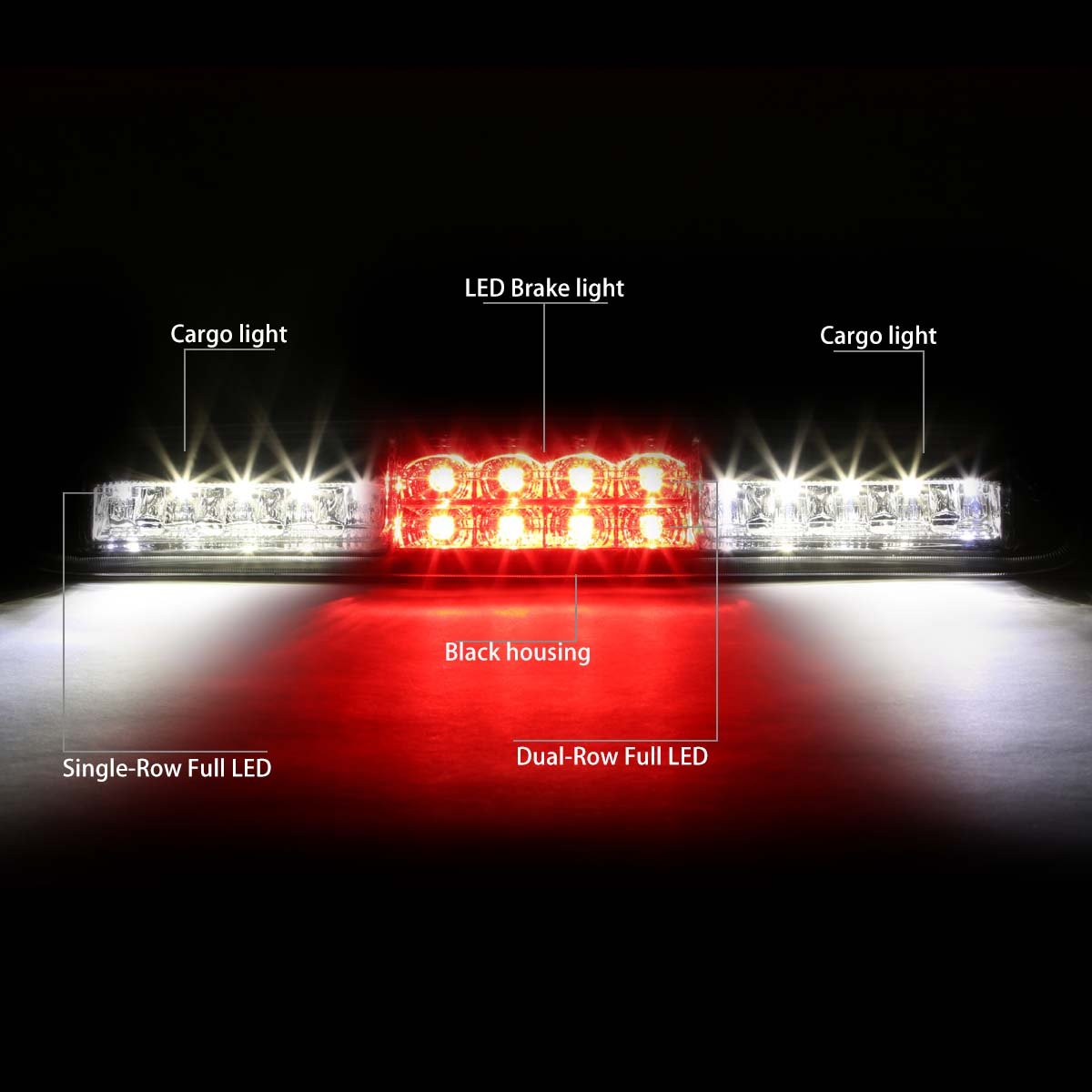 Foto 3 pulgar | Tercera Luz De Freno Dna Motoring Led Cromada Silverado 99-07 - Venta Internacional.