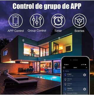 Foto 3 | 4 Focos Led Inteligente Rgbcw Wifi Ajustable Multicolor 12 W Lab.g Blanco