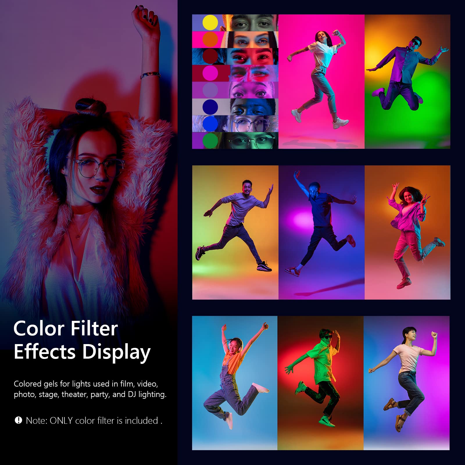 Foto 7 pulgar | Juego De Filtros De Color Neewer 660 Led Para Vídeo, 16,7 X 21,7 Cm - Venta Internacional.