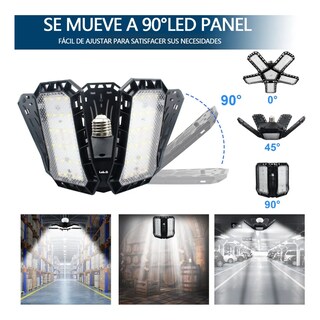 Foto 2 | Foco Led Dirigible 5 Aspas 120w Potente Tipo / Industrial Lab.g Negro