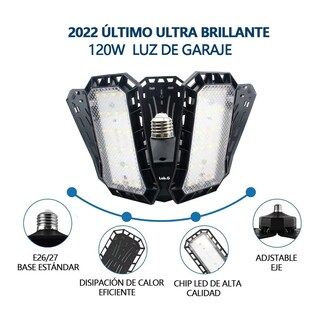 Foto 3 | Foco Led Dirigible 5 Aspas 120w Potente Tipo / Industrial Lab.g Negro