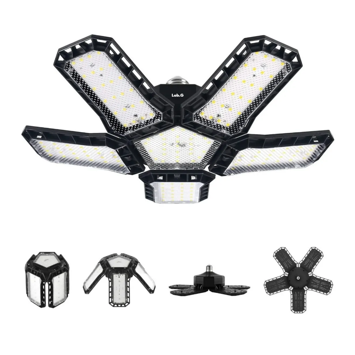 Foto 5 pulgar | Foco Led Dirigible 5 Aspas 120w Potente Tipo / Industrial Lab.g Negro