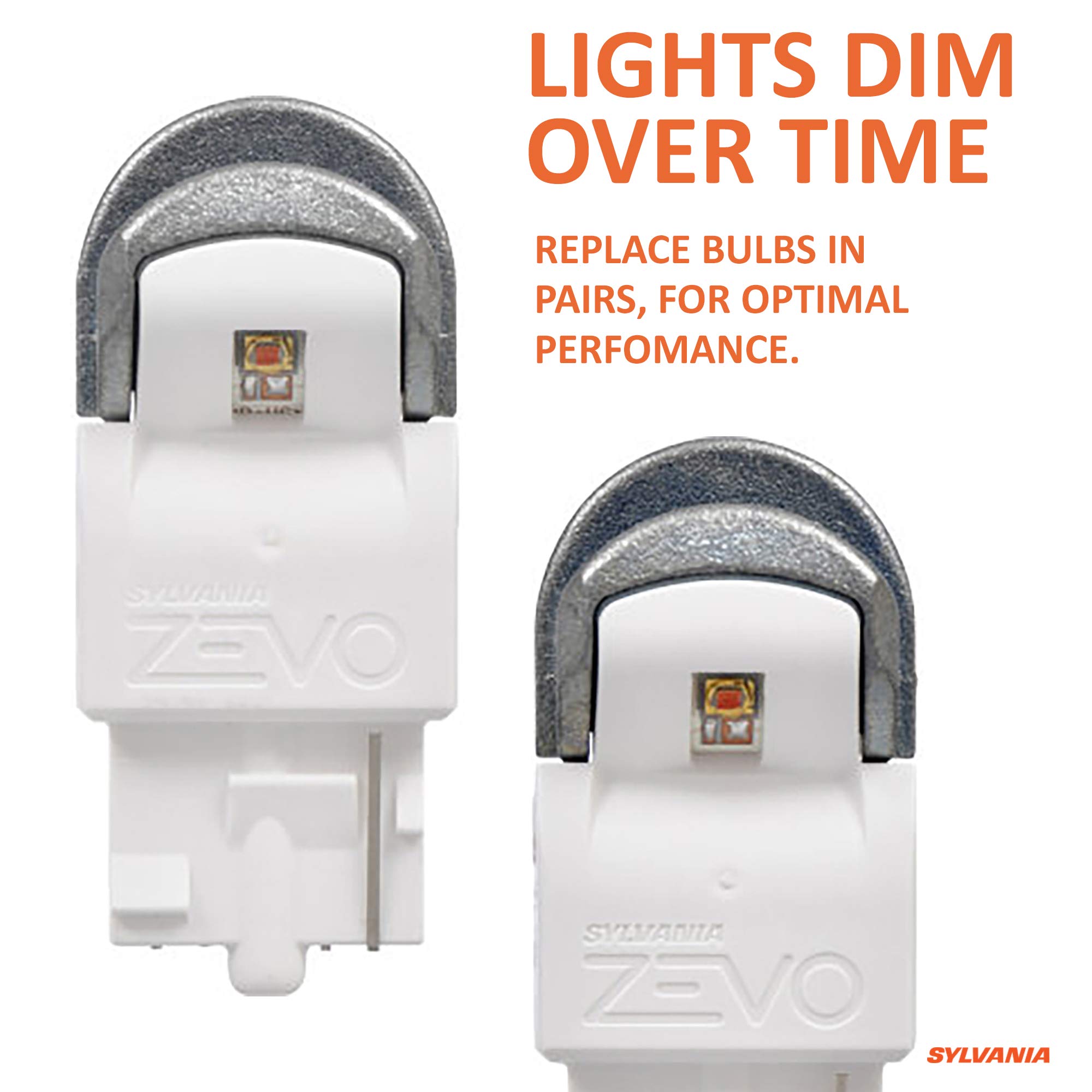 Foto 3 pulgar | Bombilla Led Sylvania 7443 T20 Zevo Roja Para Luces De Freno Y Traseras - Venta Internacional.