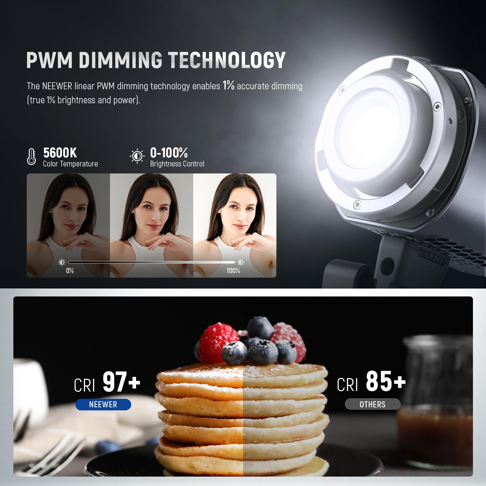 Foto 5 pulgar | Lámpara Led De Vídeo Neewer Ms150, 130 W, 5600 K, Luz Diurna De Estudio - Venta Internacional.