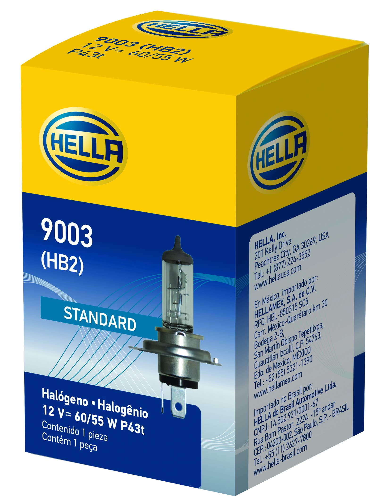 Foto 2 pulgar | Bombilla Halógena Hella 9003 Standard 12v 60/55w Transparente - Venta Internacional.