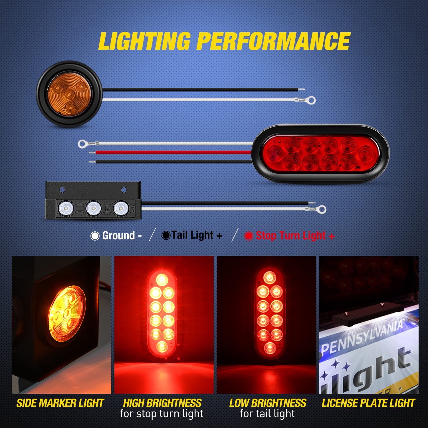 Foto 4 pulgar | Kit De Carcasas Para Cajas De Luz Para Remolque Nilight Con Licencia De 3 Led - Venta Internacional.