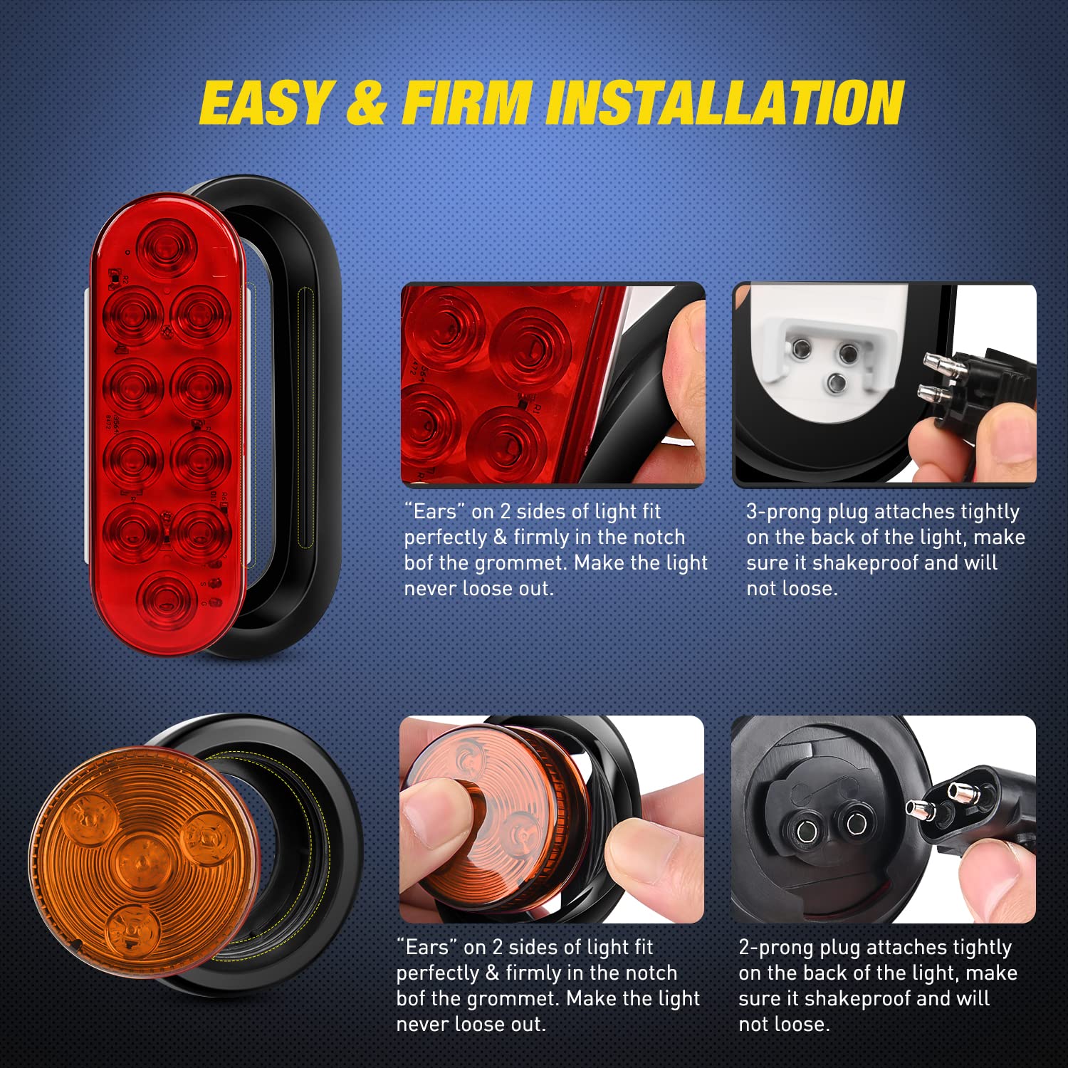 Foto 5 pulgar | Kit De Carcasas Para Cajas De Luz Para Remolque Nilight Con Licencia De 3 Led - Venta Internacional.
