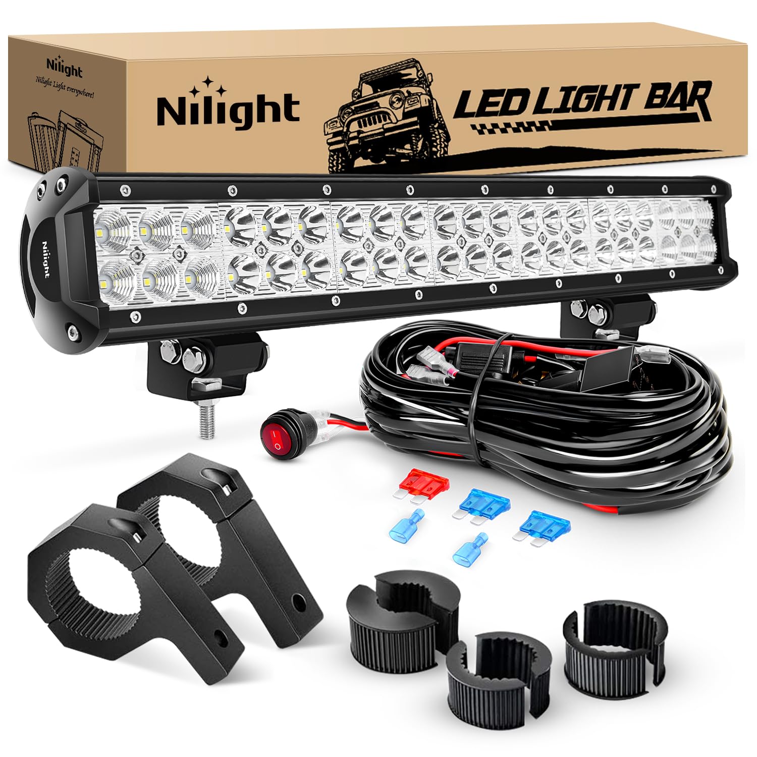 Foto 2 pulgar | Barra De Luces Led Nilight, 20 Pulgadas, 126 W, Spot Flood Combo - Venta Internacional.