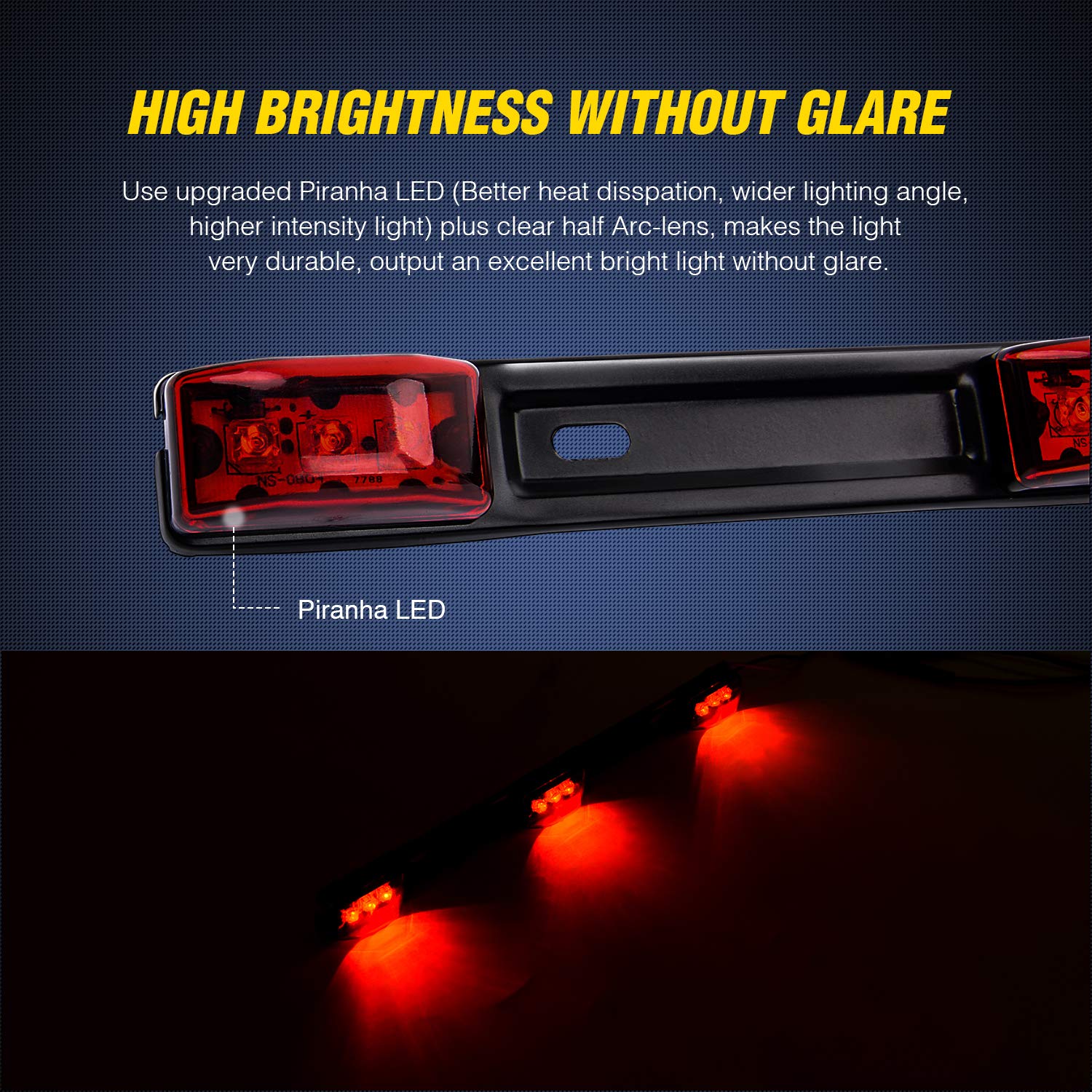 Foto 4 pulgar | Luz Trasera Con Marcador De Identificación Nilight Tl-11, 9 Led, Roja, Para Camión - Venta Internacional.