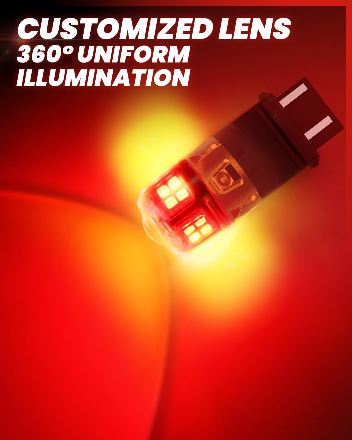 Foto 4 | Bombillas Led De Freno Lasfit L2 3157, Luces Traseras De Color Rojo Superbrillante - Venta Internacional.