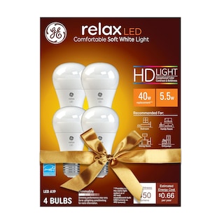 Foto 1 | Bombillas Led Ge Relax De 40 W, Blanco Suave, A19, 6 W, Paquete De 4 - Venta Internacional.