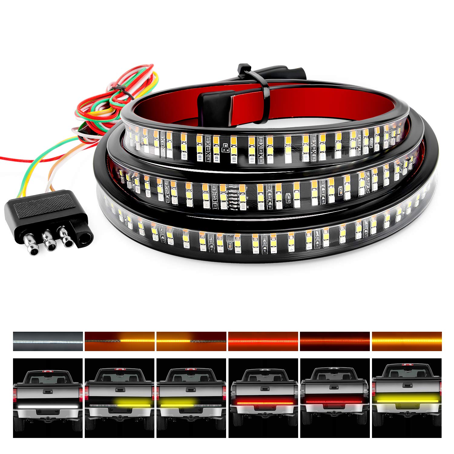 Barra De Portón Trasero Para Camión Nilight Tr-04, 60 Cm Con 504 Led, 2 Años - Venta Internacional.