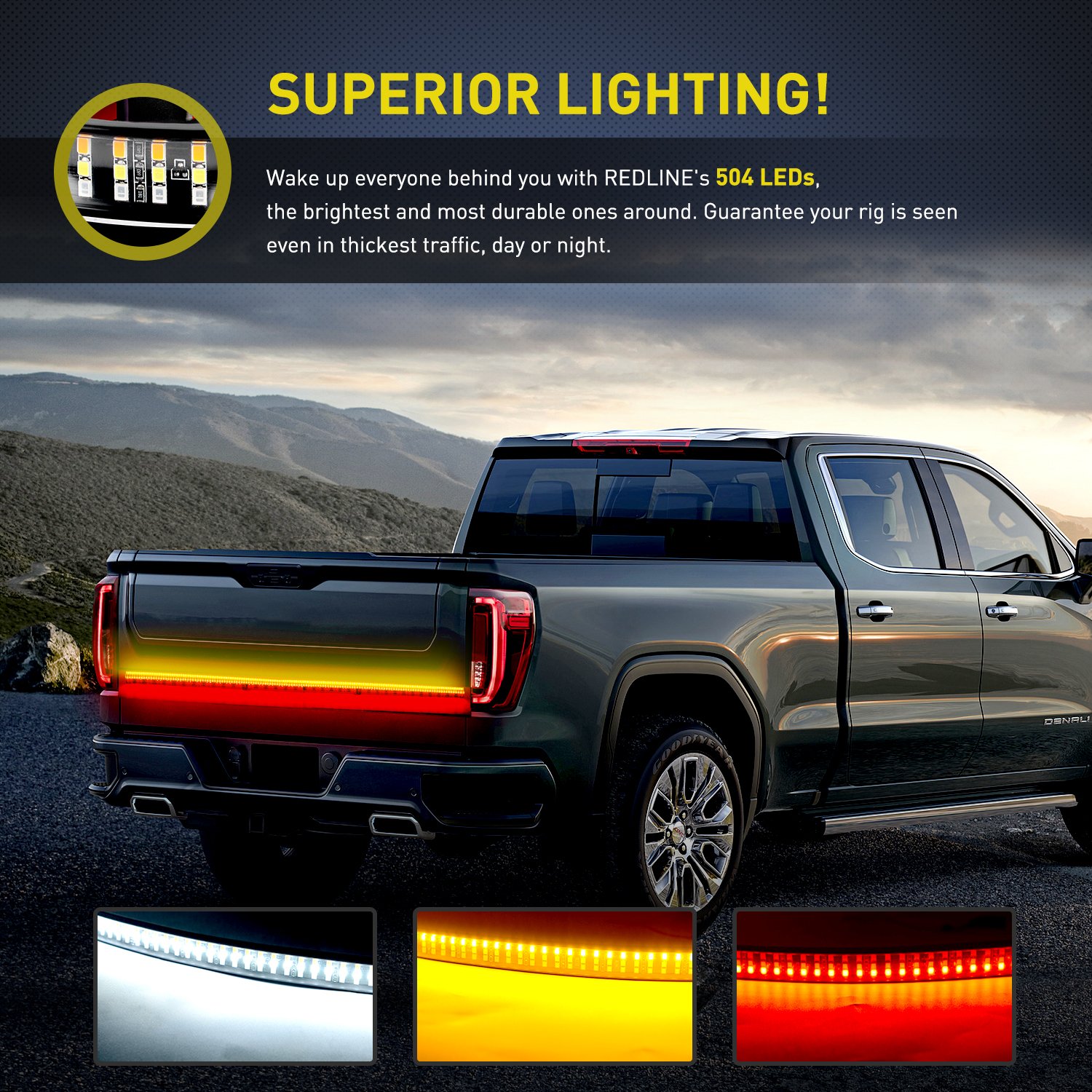 Foto 7 | Barra De Portón Trasero Para Camión Nilight Tr-04, 60 Cm Con 504 Led, 2 Años - Venta Internacional.