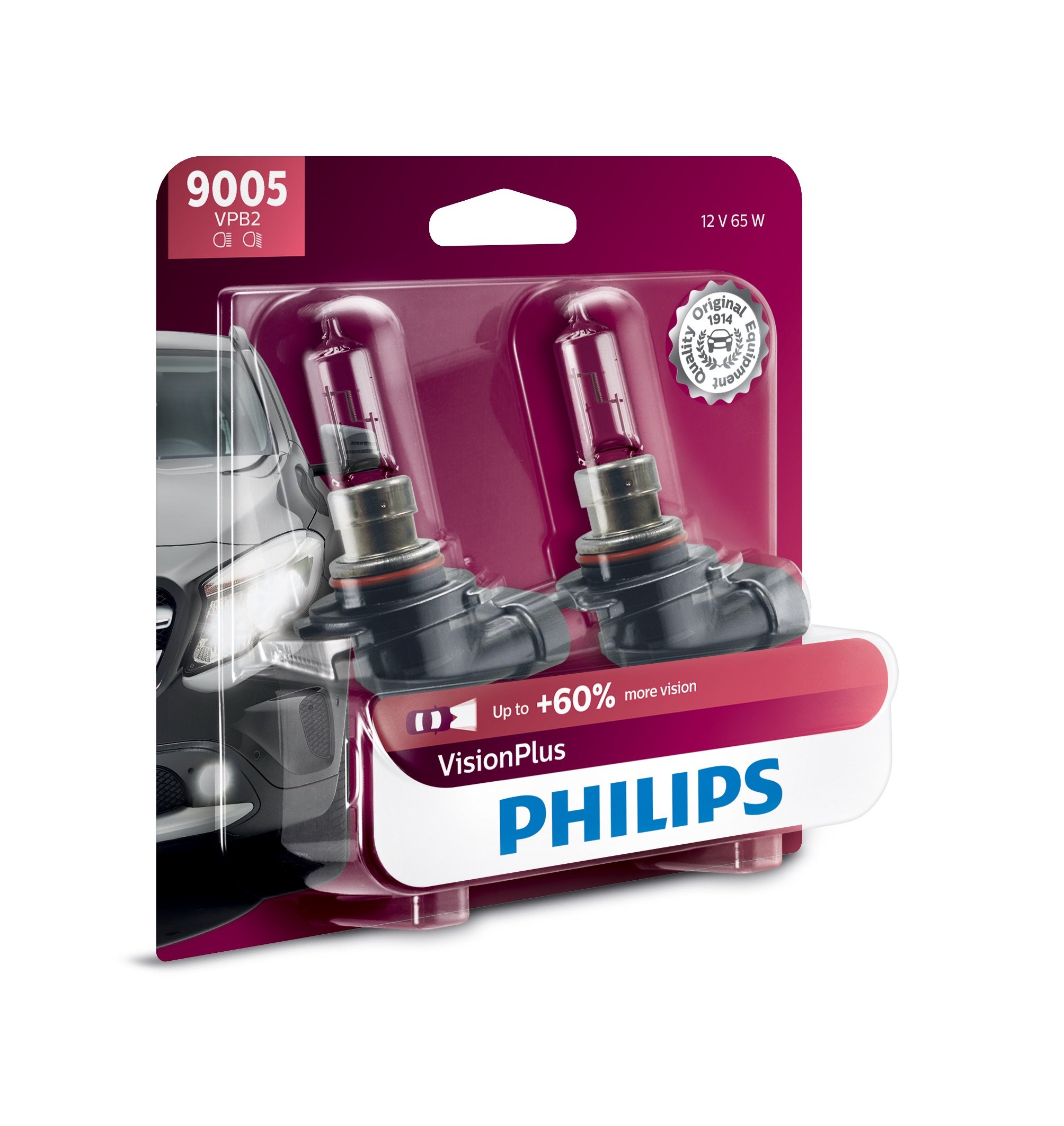 Foto 2 pulgar | Faros Delanteros Philips 9005 Visionplus Mejorados Un 60% Más De Visión, Paquete De 2 - Venta Internacional.