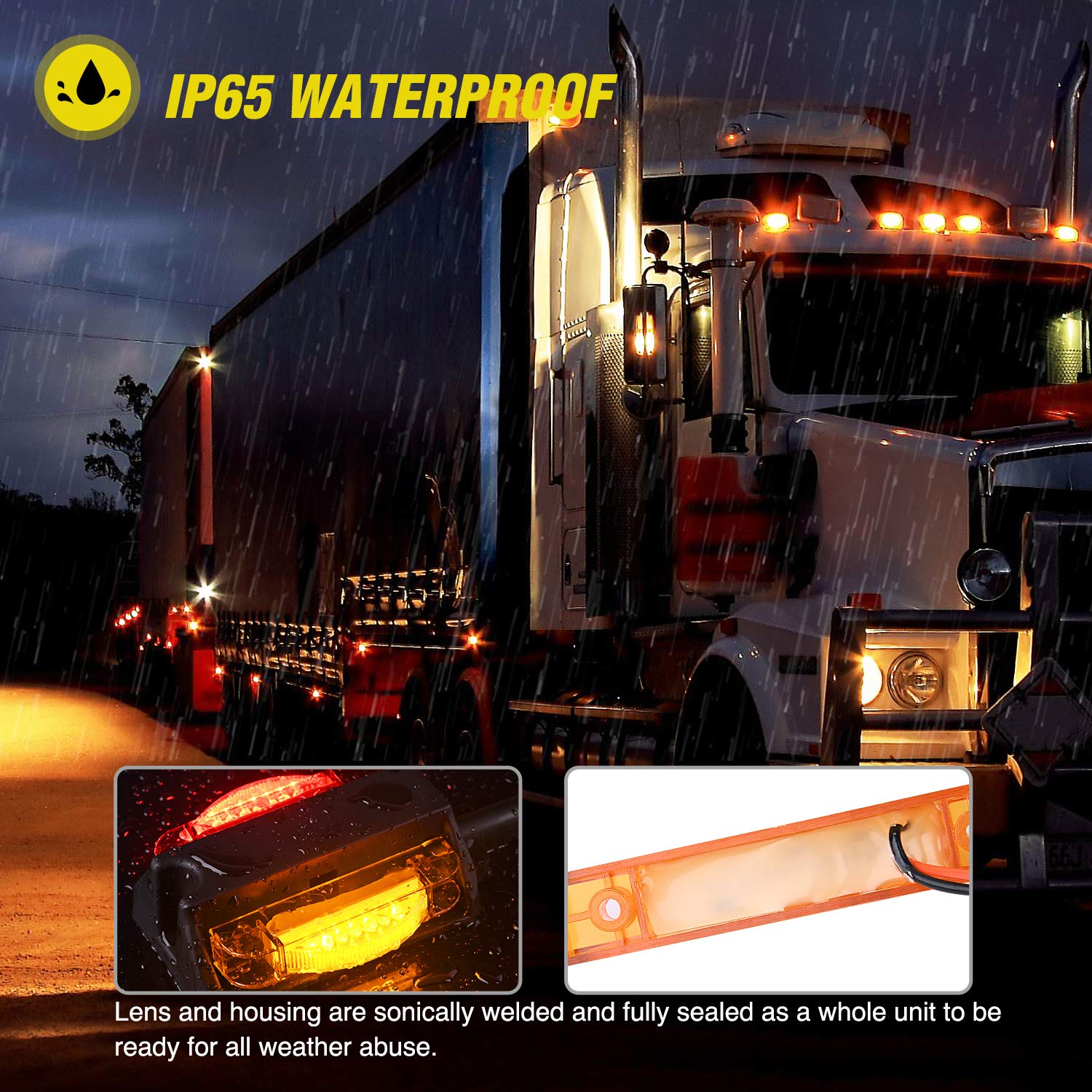 Foto 6 pulgar | Luces Led Nilight Para Guardabarros Para Remolque, 2 Unidades, Color Ámbar, Delanteras Y Rojas - Venta Internacional.