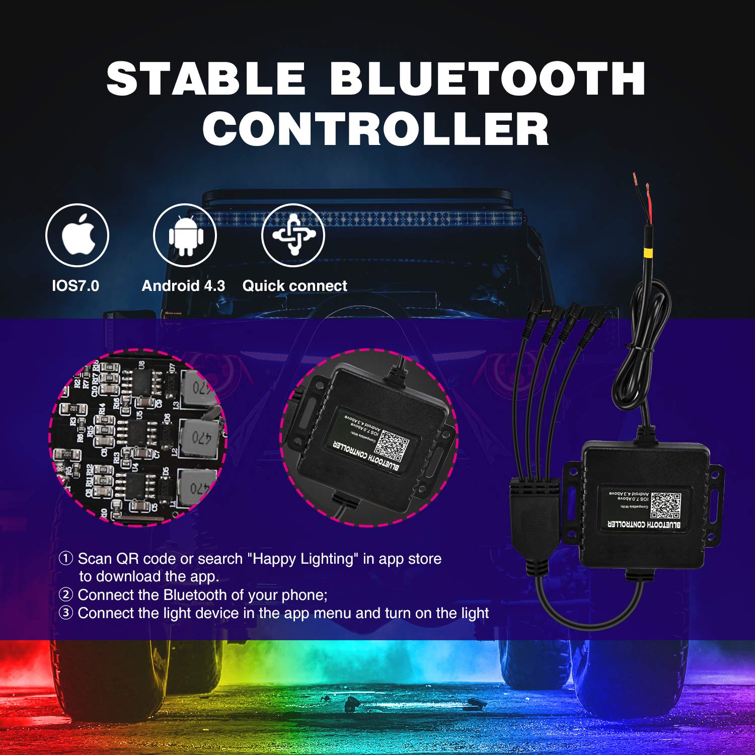 Foto 4 pulgar | Kit De Luces Led Rgb Tipo Roca Nilight 4 Pods Underglow Truck - Venta Internacional.