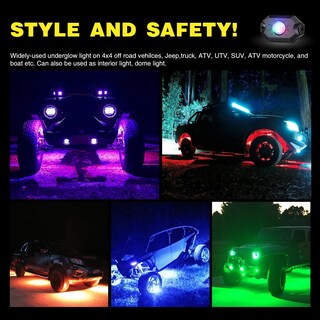 Foto 7 | Kit De Luces Led Rgb Tipo Roca Nilight 4 Pods Underglow Truck - Venta Internacional.