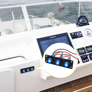 Foto 6 | Panel De Interruptores Nilight De 3 Bandas, 12 V, Resistente Al Agua Con Luz Led Azul - Venta Internacional.
