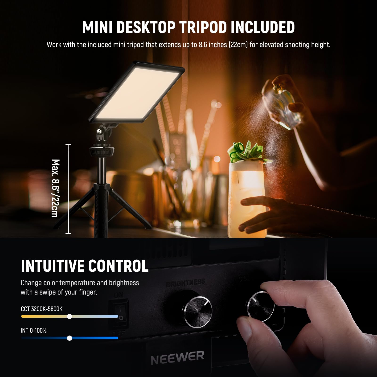 Foto 6 pulgar | Panel De Luz Led Para Vídeo Neewer Nl-116ai Con Trípode Y Batería - Venta Internacional.