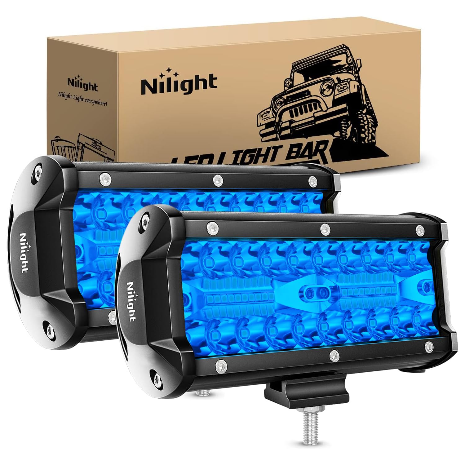 Foto 2 pulgar | Lámpara Led Nilight, 16,5 Cm, Triple Fila Azul, 2 Unidades, 120 W, 12 V - Venta Internacional.