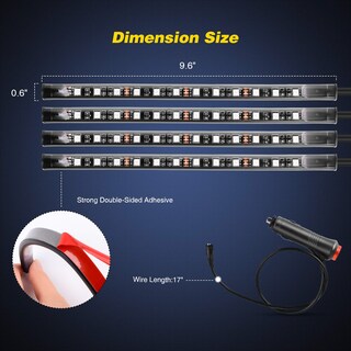 Foto 2 | Luces Interiores Nilight Tr-06 48 Led, 4 Unidades, 12 V, Con Mando A Distancia - Venta Internacional.