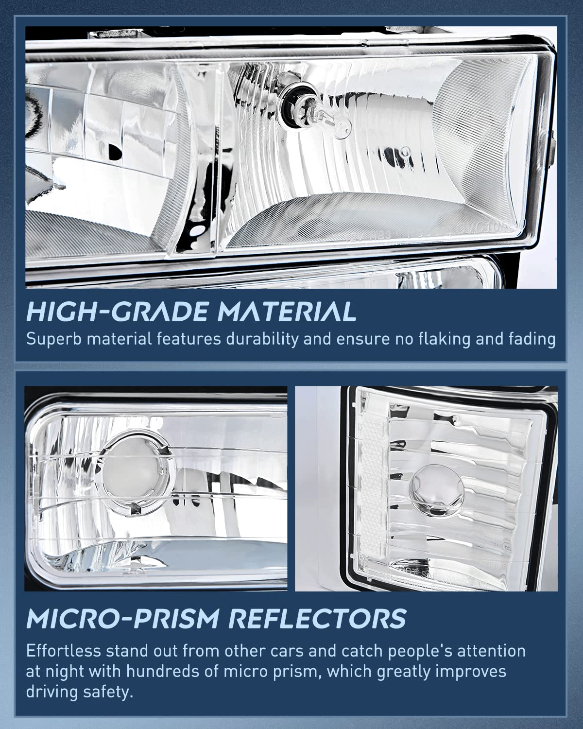 Foto 7 pulgar | Conjunto De Faros Nilight Para Chevy Silverado 1994-1998 - Venta Internacional.