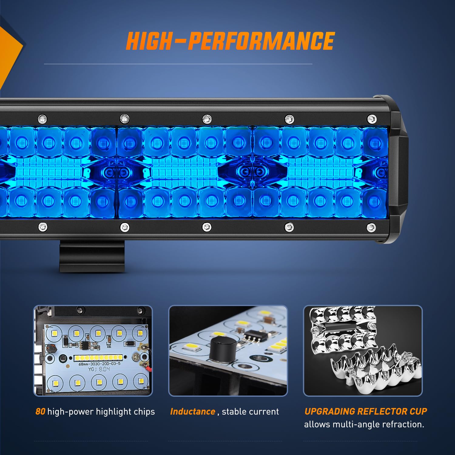 Foto 4 pulgar | Barra De Luces Led Nilight, 30 Cm, Azul, Triple Fila, 240 W, Spot & Flood - Venta Internacional.