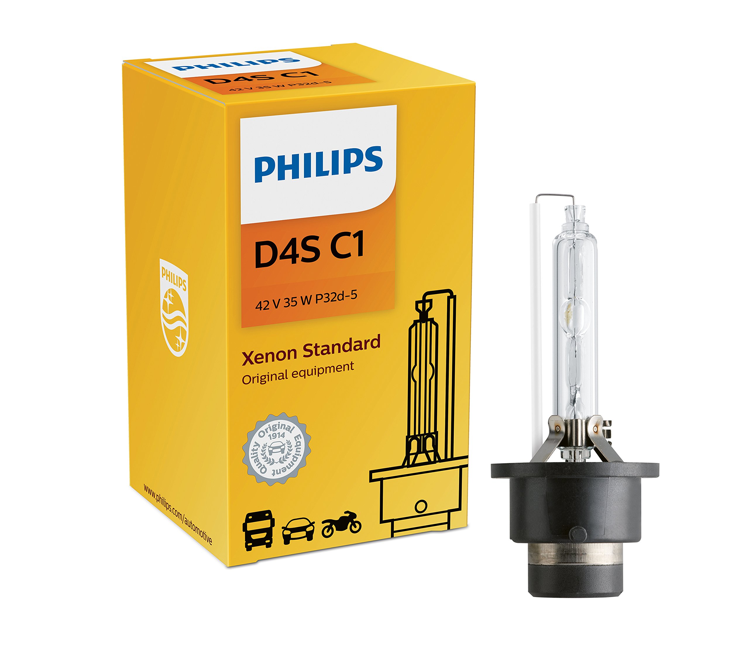 Bombilla Para Faros Delanteros Philips D4s, Estándar, Auténtica, Xenón Hid - Venta Internacional.
