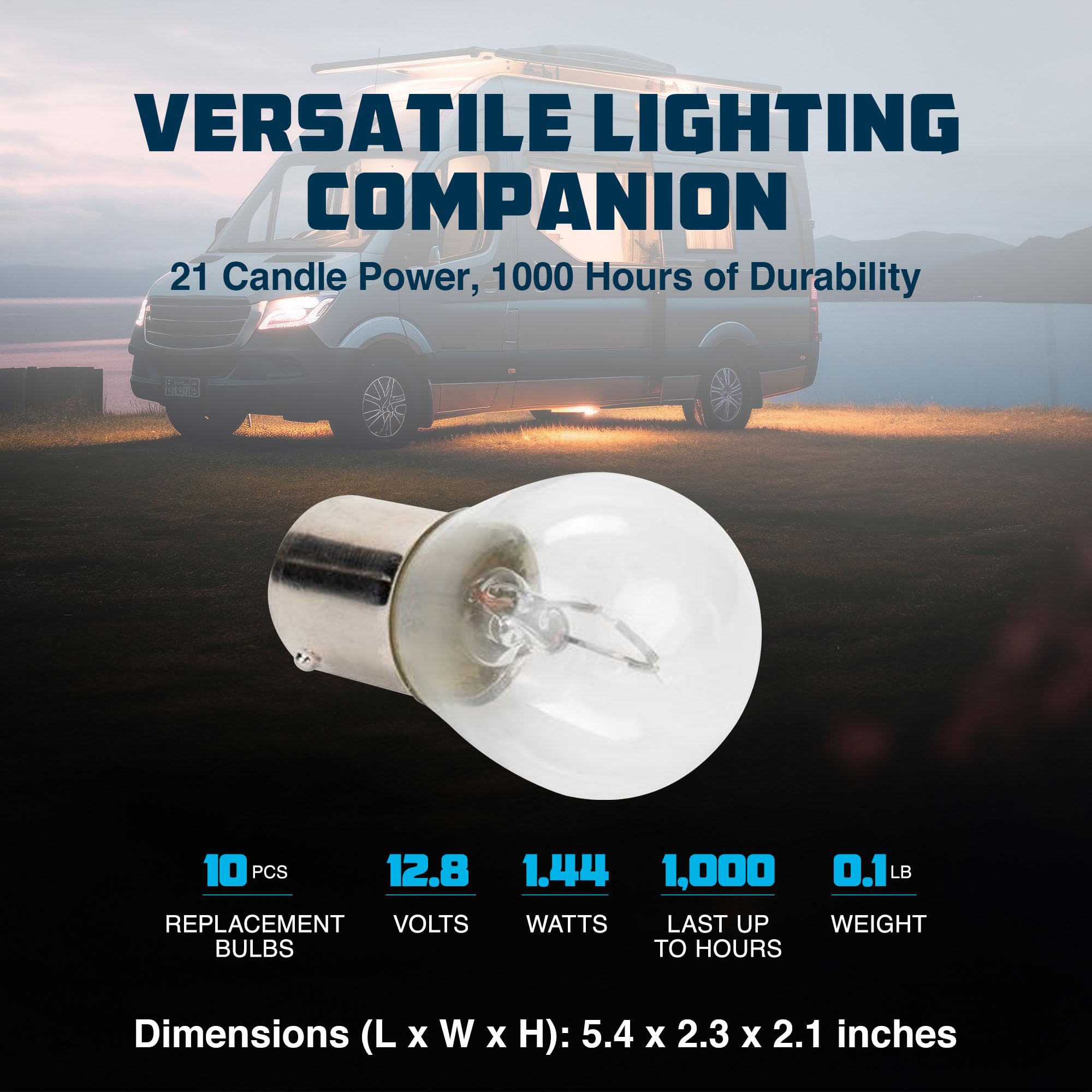 Foto 3 | Bombilla De Repuesto Camco 54788 1141 12,8 V 1,44 W (x10) - Venta Internacional.