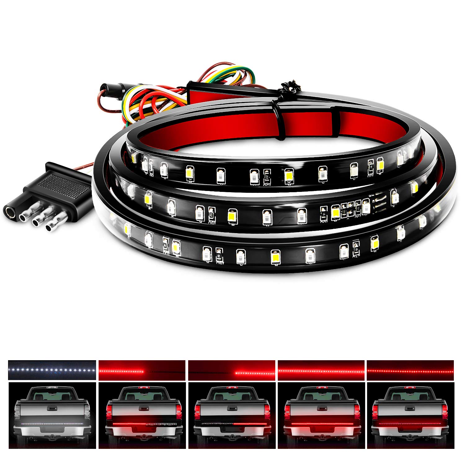 Foto 1 | Tira De Luces Led Para Portón Trasero Nilight 48/49 90 Led Rojo/blanco - Venta Internacional.