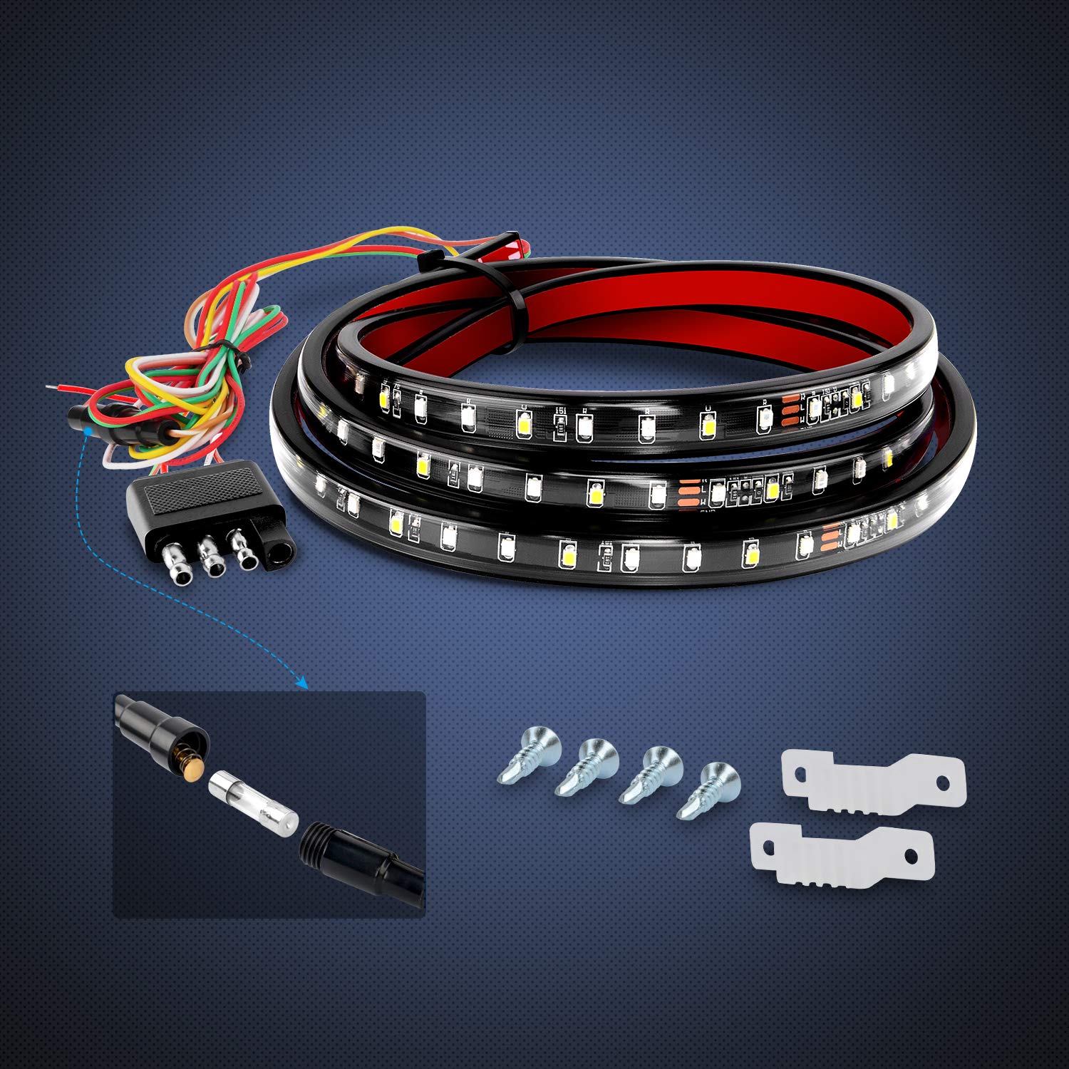 Foto 6 pulgar | Tira De Luces Led Para Portón Trasero Nilight 48/49 90 Led Rojo/blanco - Venta Internacional.