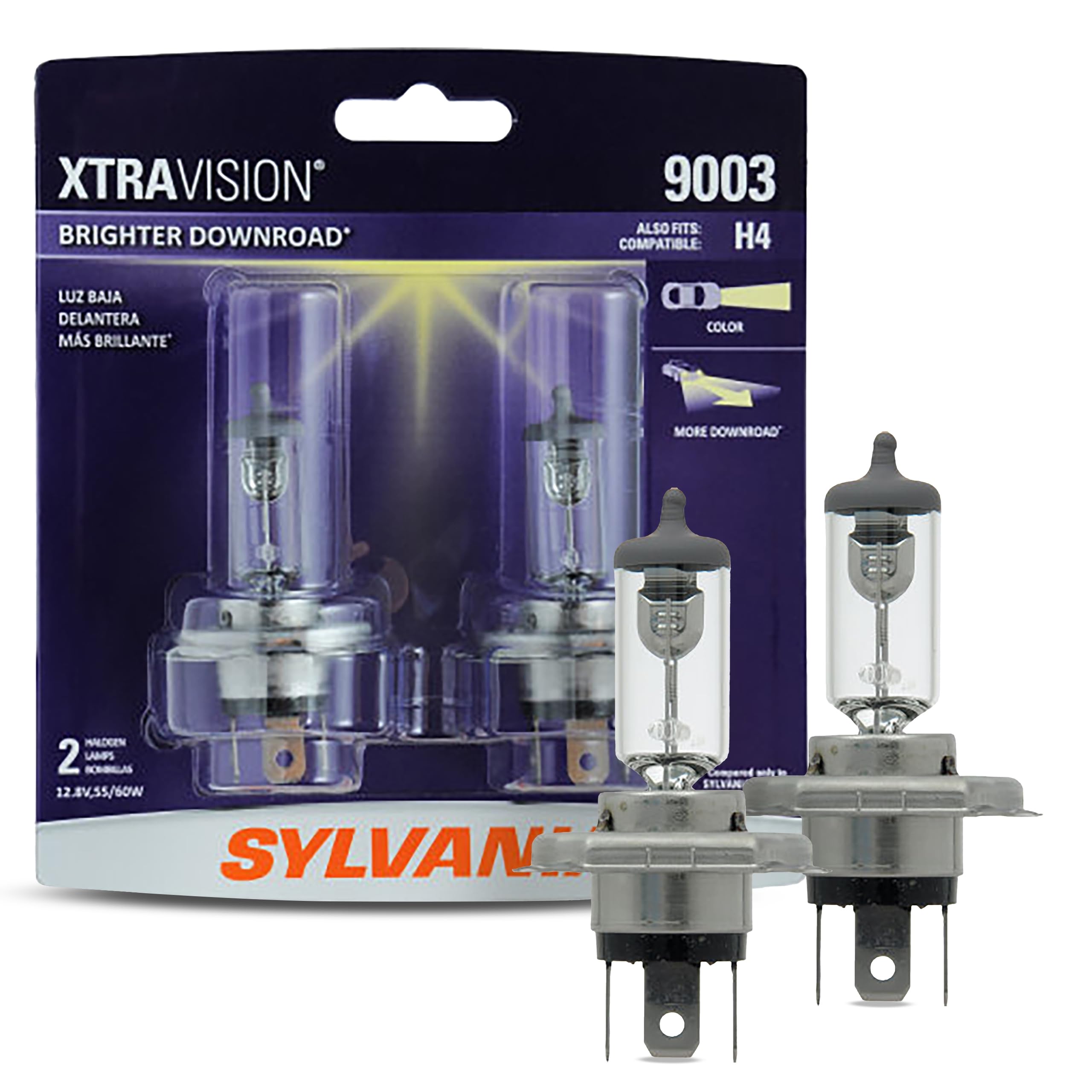 Bombilla Halógena Para Faros Delanteros Sylvania 9003 Xtravision (2 Bombillas) - Venta Internacional.