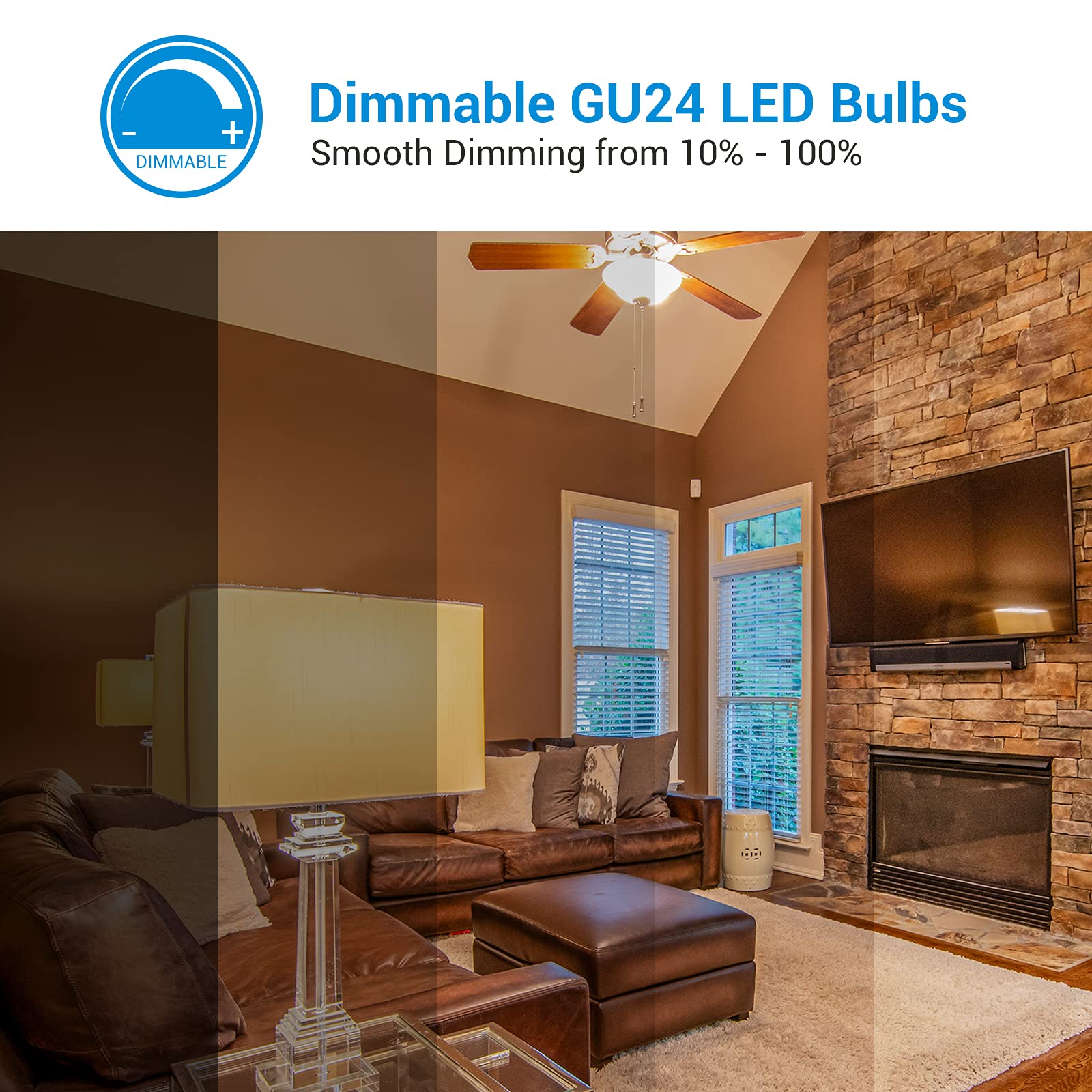 Foto 3 pulgar | Bombillas Led Dewenwils Gu24, 9 W, 800 Lm, 2700 K, Regulables, Paquete De 4 - Venta Internacional.