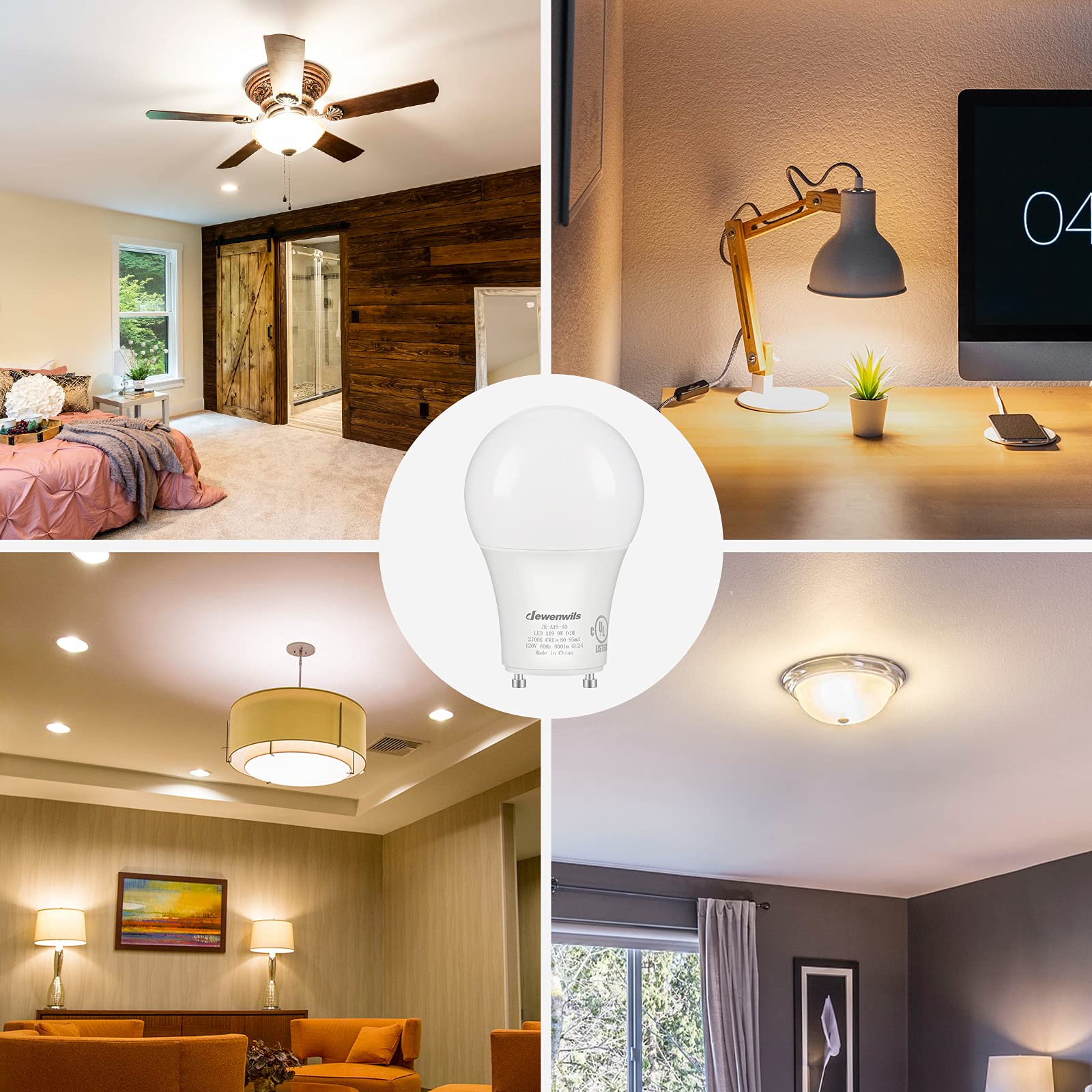 Foto 7 pulgar | Bombillas Led Dewenwils Gu24, 9 W, 800 Lm, 2700 K, Regulables, Paquete De 4 - Venta Internacional.