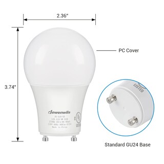 Foto 7 | Bombillas Led Dewenwils Gu24, 9 W, 800 Lm, 2700 K, Regulables, Paquete De 4 - Venta Internacional.