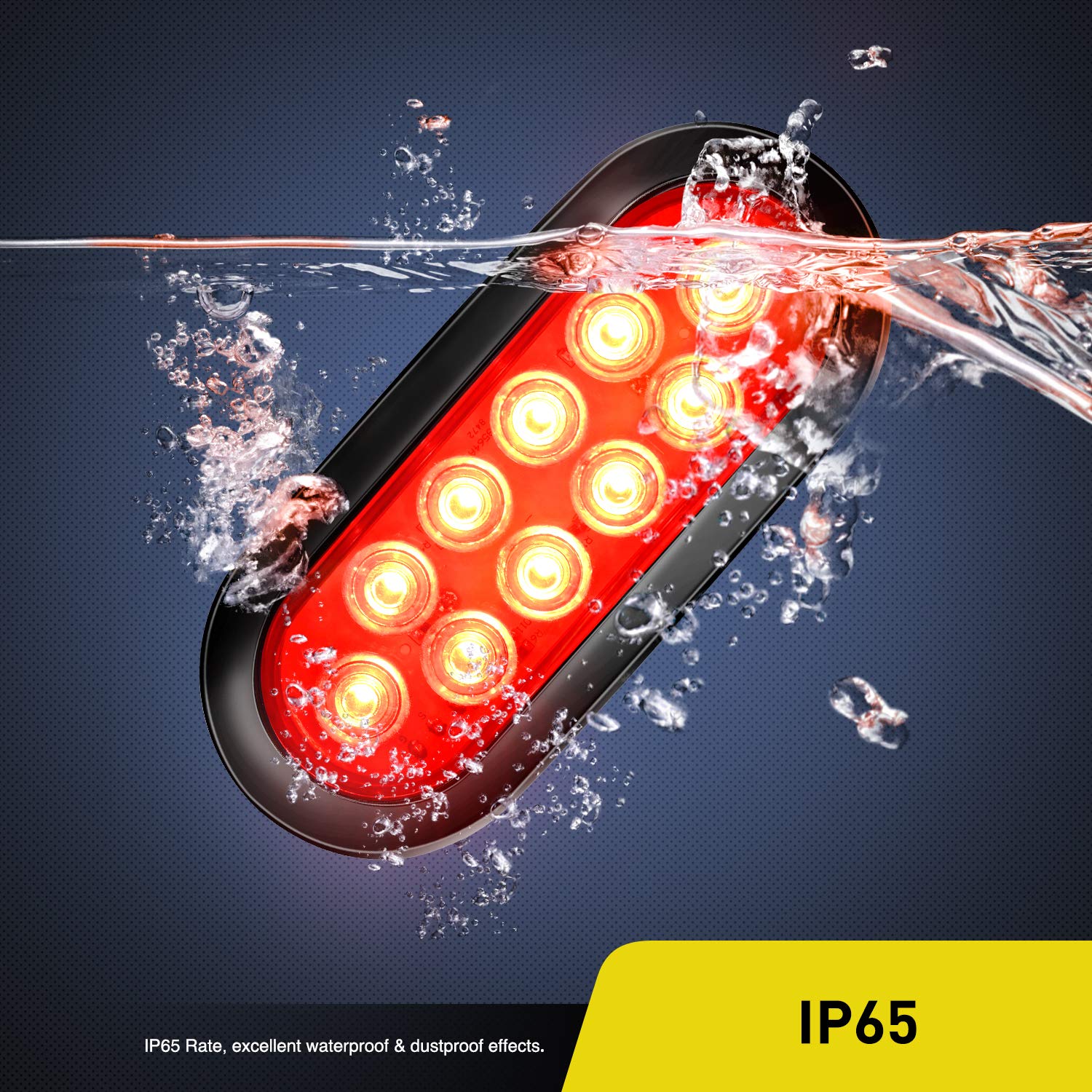 Foto 5 | Luces Traseras Para Remolque Nilight 6, Ovaladas, Led Con Montaje Empotrado, 4 Unidades - Venta Internacional.