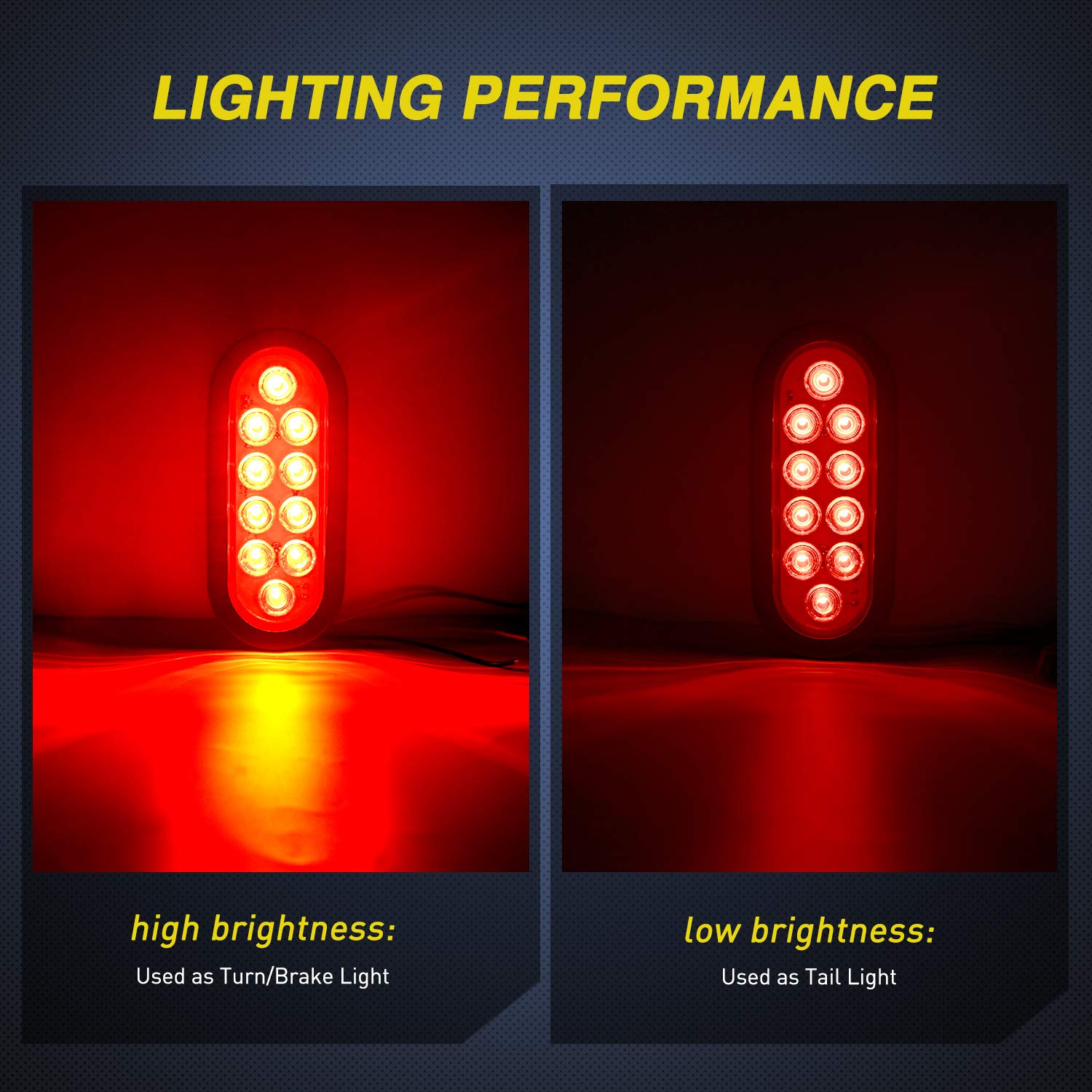 Foto 6 | Luces Traseras Para Remolque Nilight 6, Ovaladas, Led Con Montaje Empotrado, 4 Unidades - Venta Internacional.